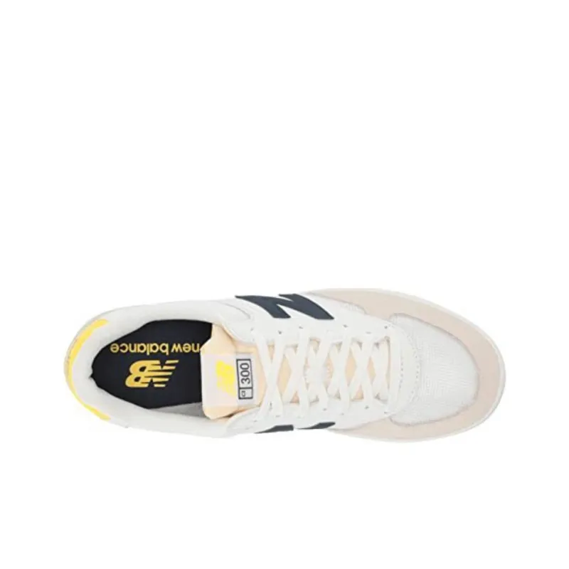 New Balance CT300 V3 Anti-Slip Wear-Resistant Low-Top Skateboard Shoes Men's White Beige Yellow-2