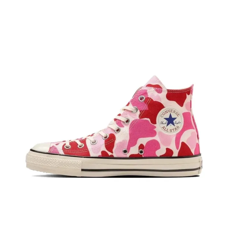 Converse All Star Anti Slip Wear Resistant High Top Canvas Shoes Unisex Pink-1