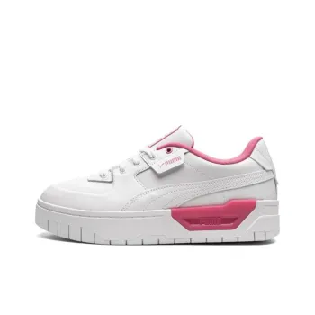 PUMA Cali Cali Dream Pink Wear-resistant And Lightweight Low-Top Skateboard Shoes Women's White