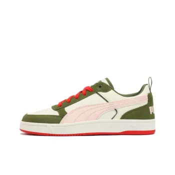 PUMA DRIBBLE SD Slip Resistant Low Top Casual Shoes Unisex White Green Pink