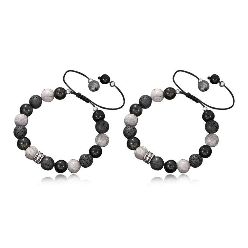 Jingleo Obsidian Jade Bracelets Women's-1