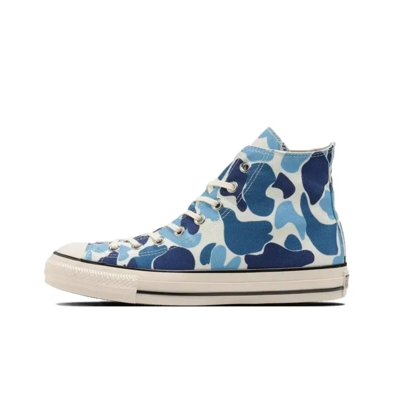 Converse All Star Anti Slip Wear Resistant High Top Canvas Shoes Unisex Blue-0