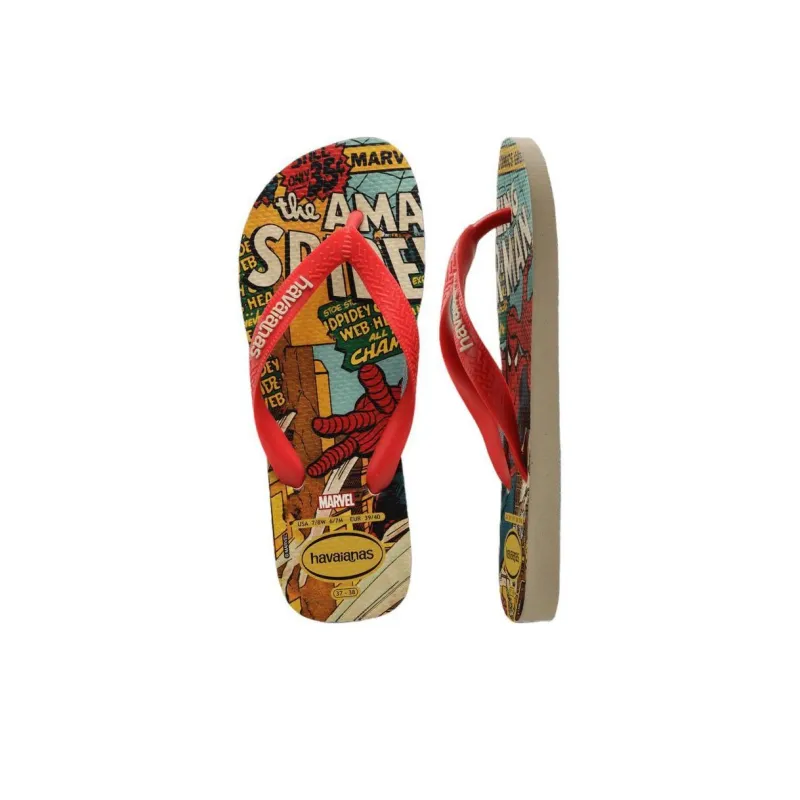 Havaianas Flip Flops Unisex Beige Red-4