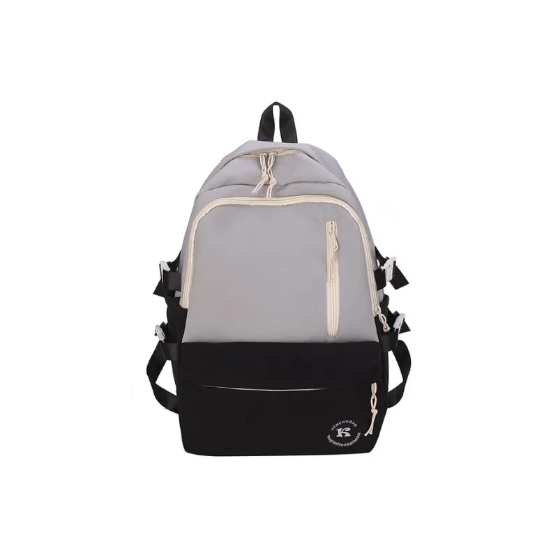 KAKAXI Nylon Backpack Unisex Black/Gray/Purple/Green-1