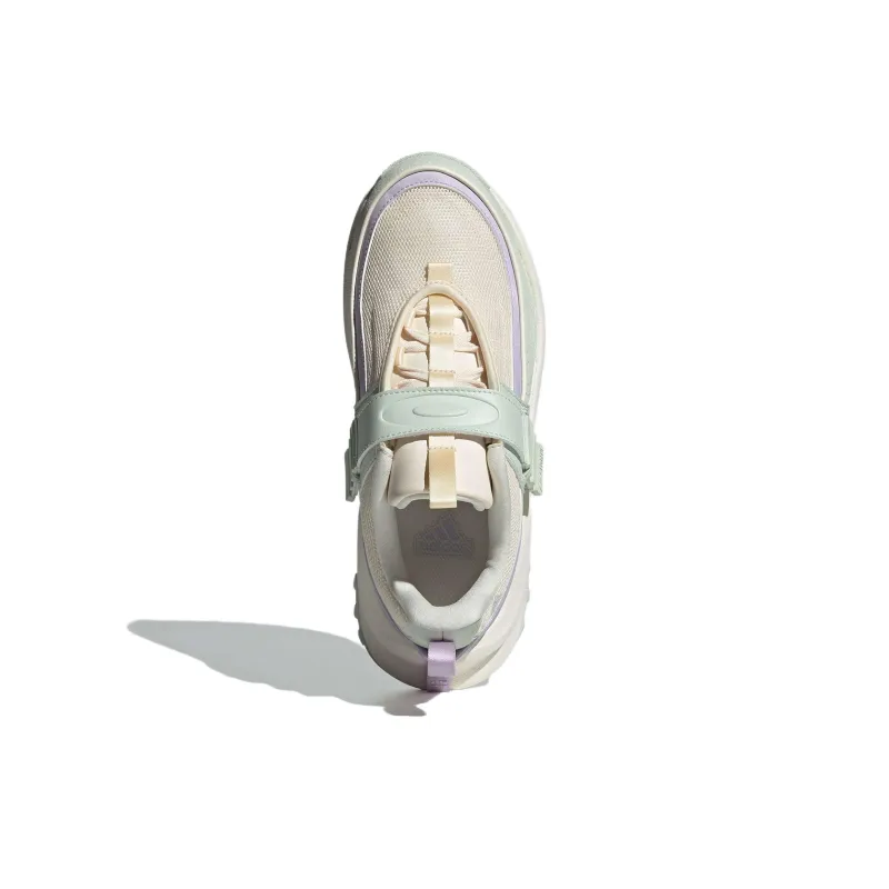 Adidas Maxxwavy Anti Slip Wear Resistant Low Top Casual Running Shoes Women's White Green Brown-4