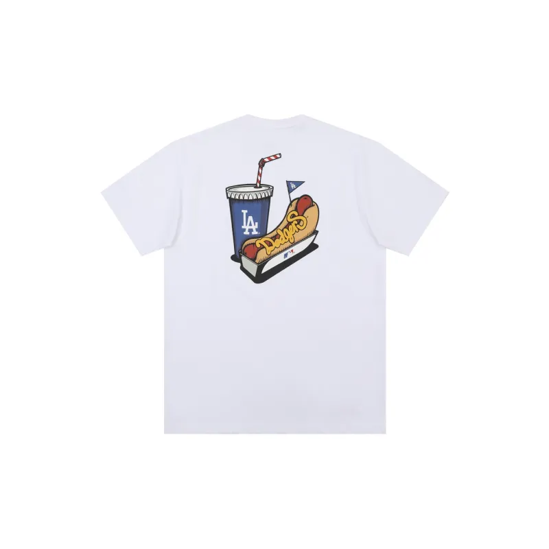New Era Printed Short Sleeved T Shirts, White Unisex-2