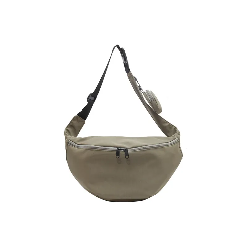 S.REPHEN Fabric Shoulder Bag, Crossbody Bag Regular Unisex Black/Khaki-5