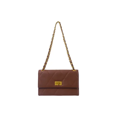 PAYOT Cow Leather Chanel Inspired Shoulder Bag For Women's Shoulder Bag Crossbody Bag Women's Caramel