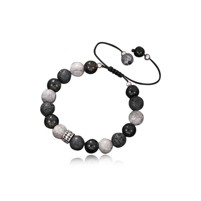 Jingleo Obsidian Jade Bracelets Women's-0