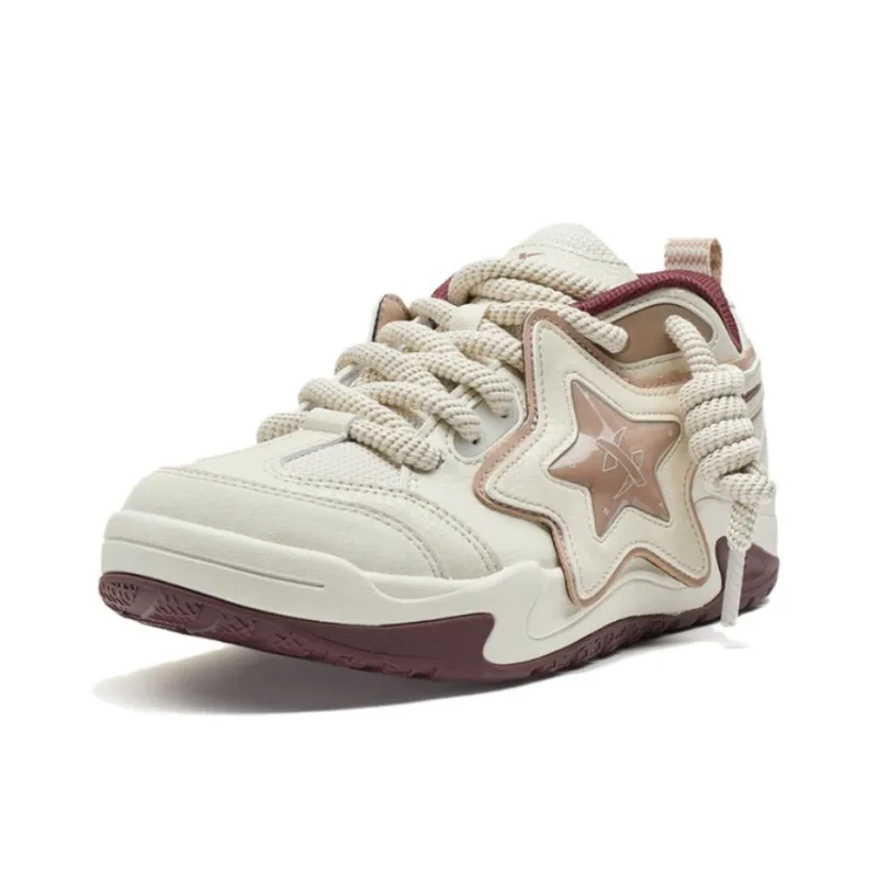 XTEP Wear resistant And Lightweight Low Top Skateboard Shoes Men's Beige Brown-1