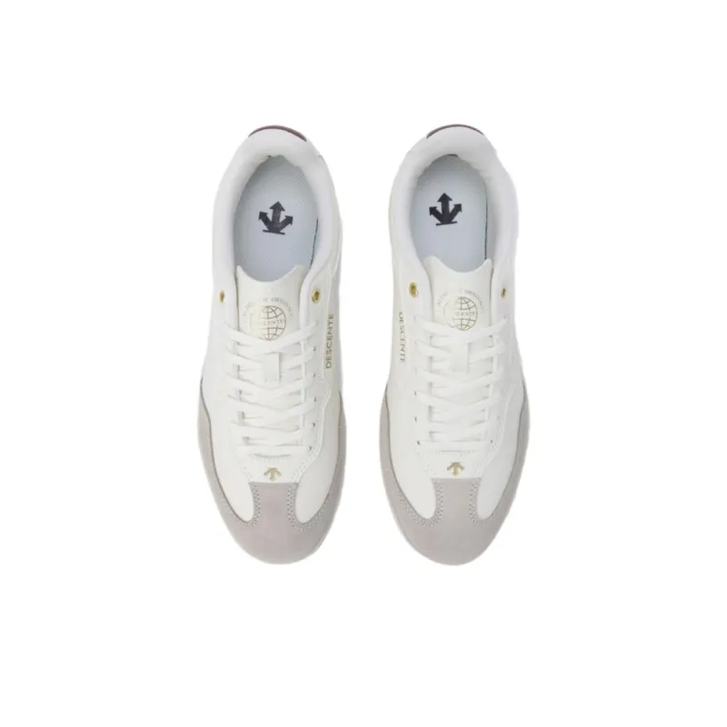 DESCENTE Anti Slip Wear Resistant Low Top Skateboard Shoes Unisex White-3