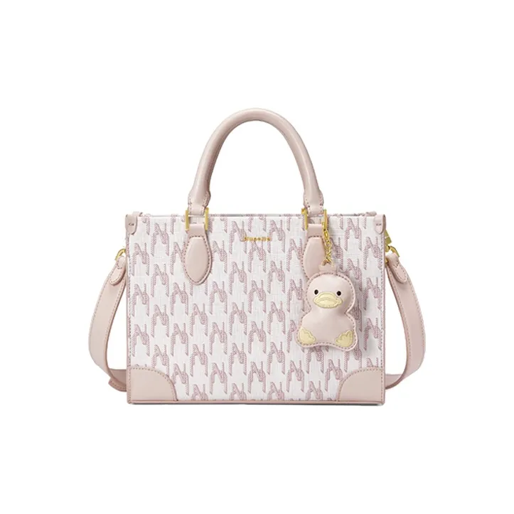 NUCELLE PVC One Shoulder Shoulder Bag Handbag Medium Size Women's Peachy Pink-1