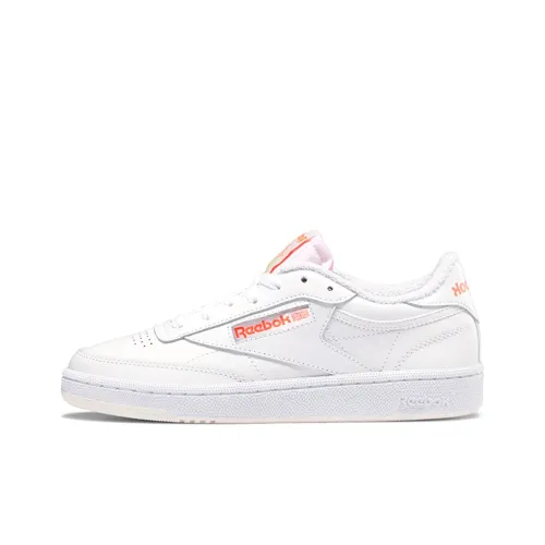 Reebok Club C 85 White Orange Flare Women's