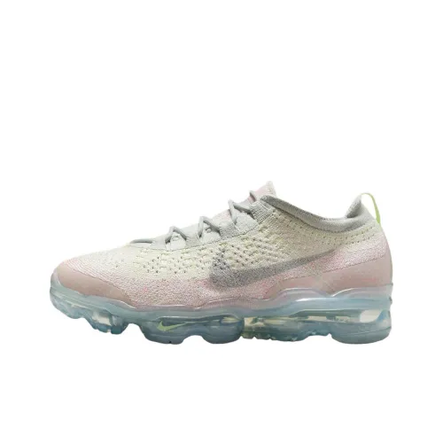 Nike VaporMax Flyknit Running Shoes Women's Low-Top Pink/White