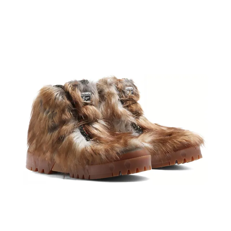 Onitsuka Tiger Hmr Peak Fur Wear-Resistant High-Top Casual Shoes Unisex Brown-2