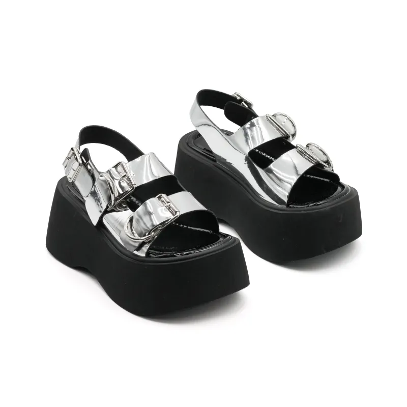 Little Sue Strap Sandals Women's Silver-2