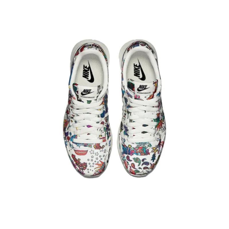 Nike Internationalist Cushioning Anti Slip And Wear Resistant Low Top Casual Shoes Women's White-2