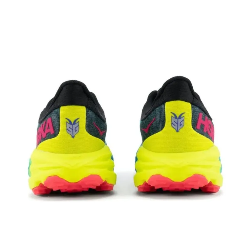 HOKA ONE ONE Speedgoat 5 Shock Absorbers Low Top Casual Running Shoes Men's Blue Green Red Loose Fit-3