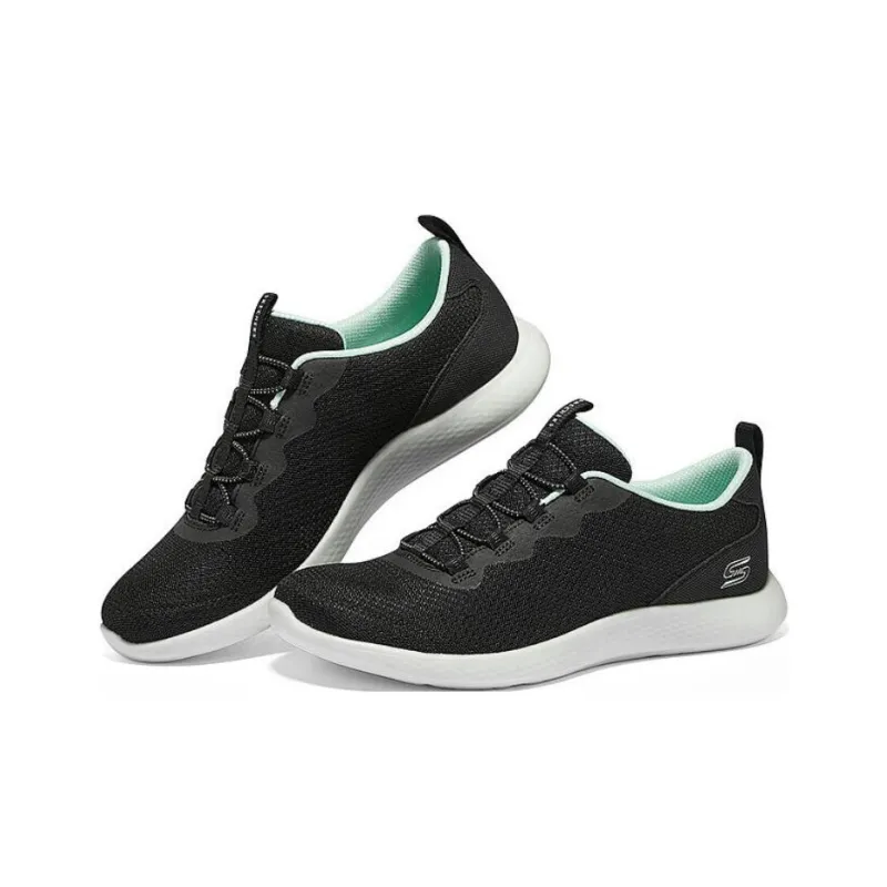 Skechers Cushioning Wear Resistant Low Top Casual Shoes Women's Black-2