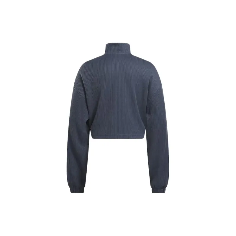 Reebok Classics Wardrobe Essentials Waffle Coverup Sweatshirt Women's Coastal Blue-1
