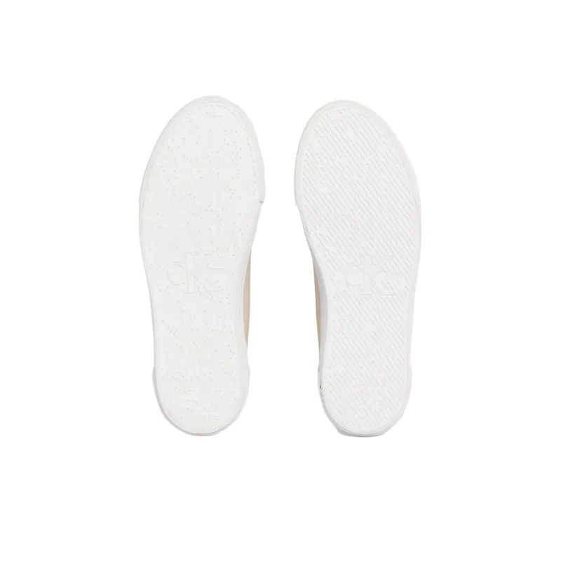 CKJ CALVIN KLEIN JEANS High Top Skateboard Shoes Women's Beige-5