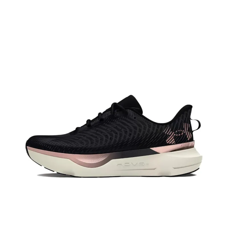 Under Armour Anti Slip Wear Resistant Low Top Running Shoes Women's Black Pink-0