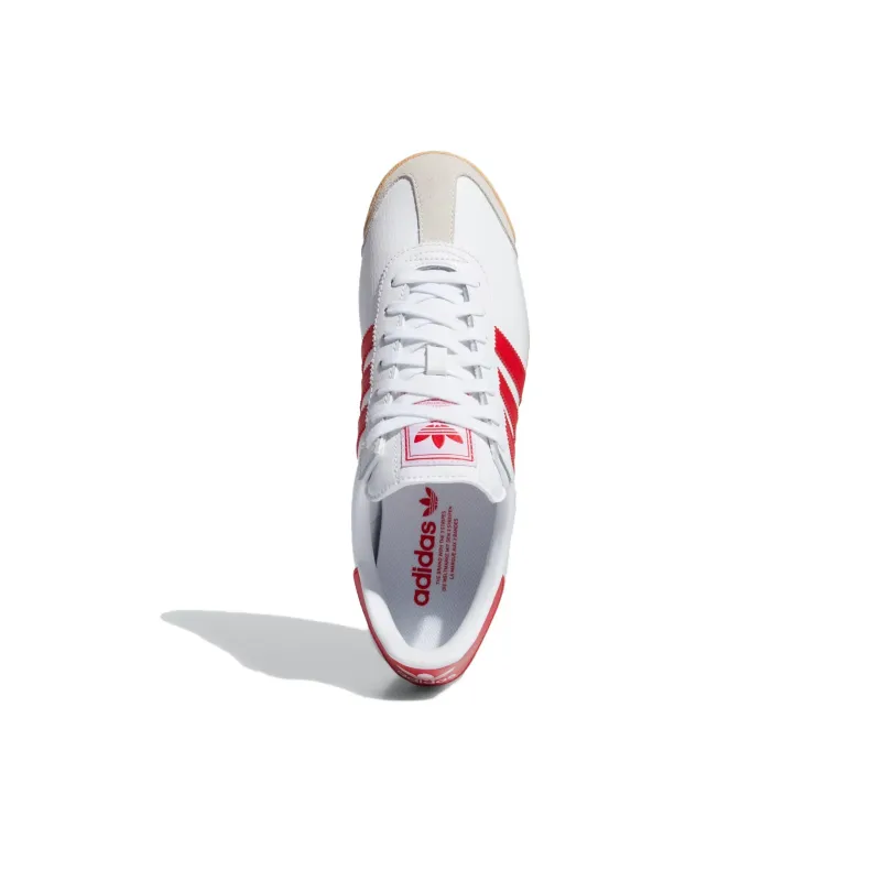 Adidas Originals Samoa Vienna Cushioning Anti Slip And Wear Resistant Low Top Casual Shoes Men's White Red-2