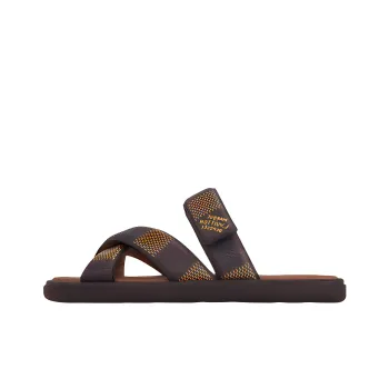LOUIS VUITTON Slip Resistant Slide Slippers Men's Brown