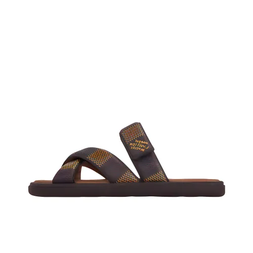 LOUIS VUITTON Slip Resistant Slide Slippers Men's Brown