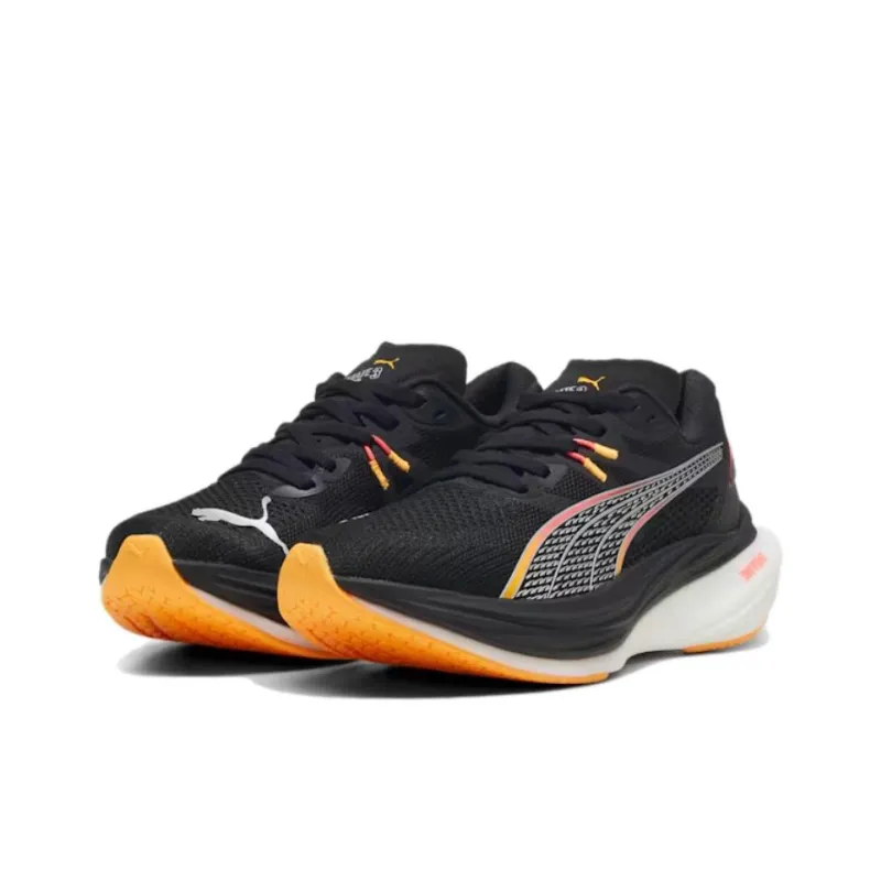 PUMA Deviate NITRO 3 Anti Slip Wear Resistant Low Top Training Running Shoes Men's Black Silver-2