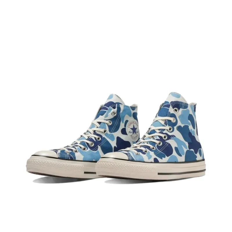 Converse All Star Anti Slip Wear Resistant High Top Canvas Shoes Unisex Blue-2