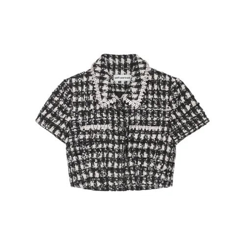 Self-portrait Shirts Women's Black Check