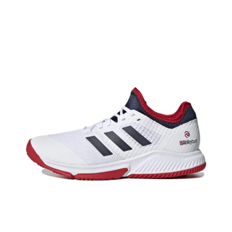 Adidas Court Team Bounce Shoes White/Blue Women's-0