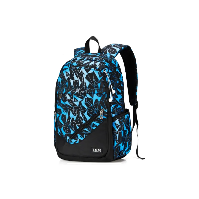 L&M Oxford Backpack Laptop Bags Regular Unisex Black-5