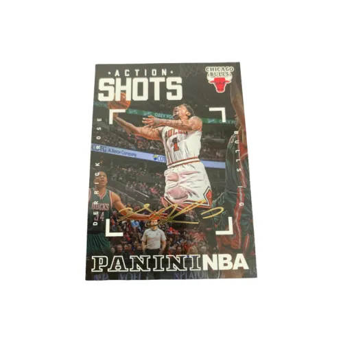 PANINI 2015 Bulls Derrick Rose Action Shots Autograph Signature NBA Star Card Condition Guaranteed Sports Cards 1 Pc
