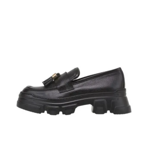 Pollini Lady Brave Loafers 6cm Women's Black