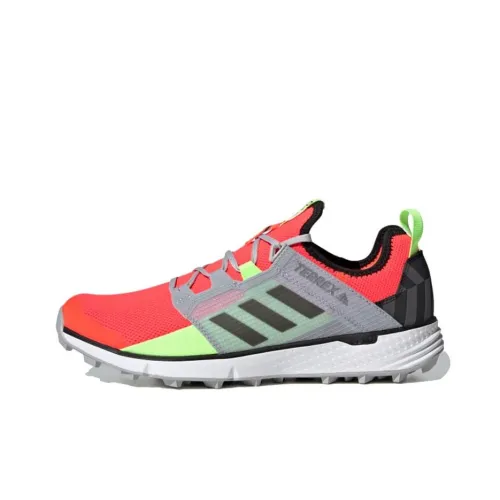 Adidas Terrex Speed Running Shoes Men Low-Top Red/Gray/Green