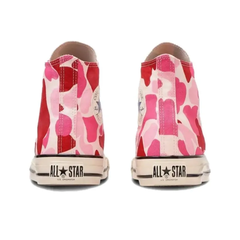 Converse All Star Anti Slip Wear Resistant High Top Canvas Shoes Unisex Pink-4