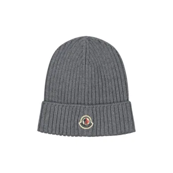 Moncler Logo Patch Knitted Beanie
