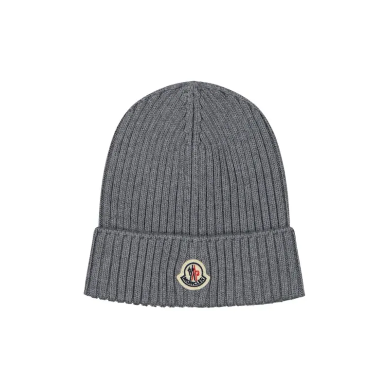 Moncler Logo Patch Knitted Beanie-0