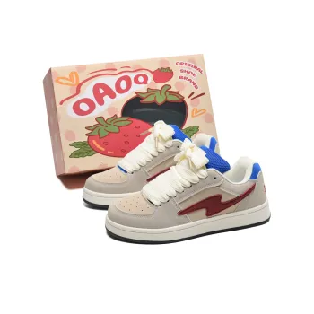 OAOQ Height Increasing Wear-Resistant Lightweight Breathable Slip-Resistant Low-Top Skateboard Shoes Unisex Box
