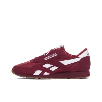 Reebok Classic Nylon Running Shoes Men Low-Top Burgundy