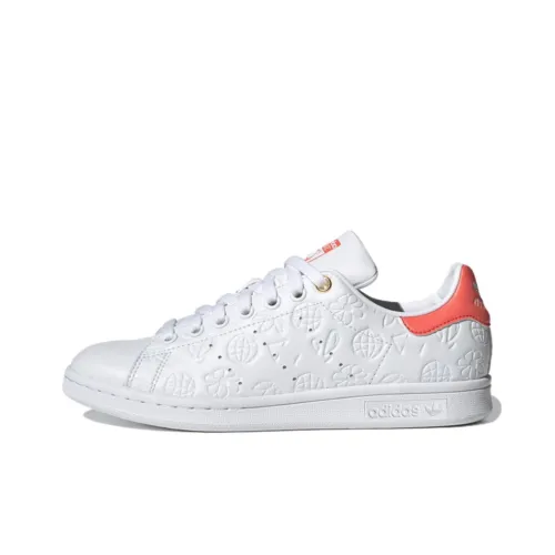 Adidas Stan Smith Embossed Graphics White Semi Coral Women's