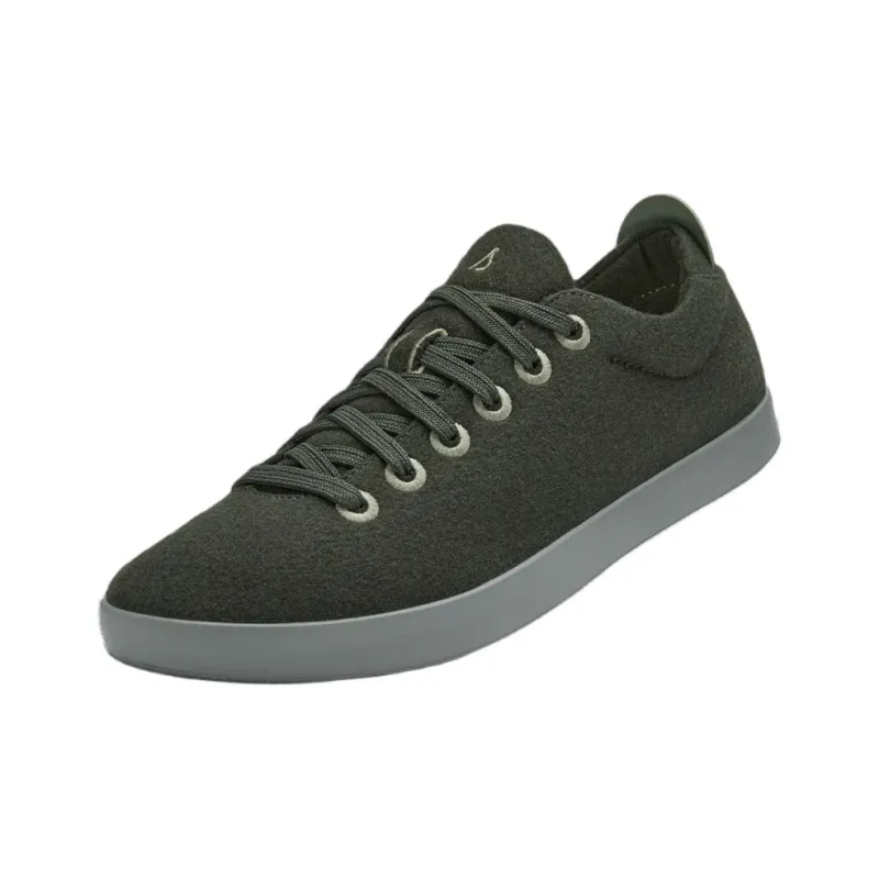 Allbirds Wool Piper Lightweight Low-Top Skateboard Shoes Men's Black Forest Green Background-1