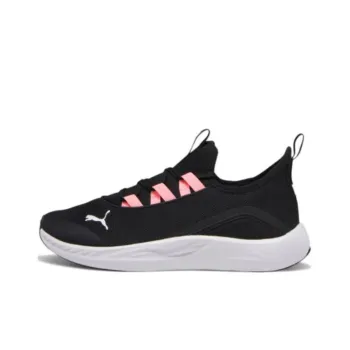 PUMA Anti-Slip And Wear-Resistant Breathable Low-Top Casual Running Shoes Women's Black Pink White