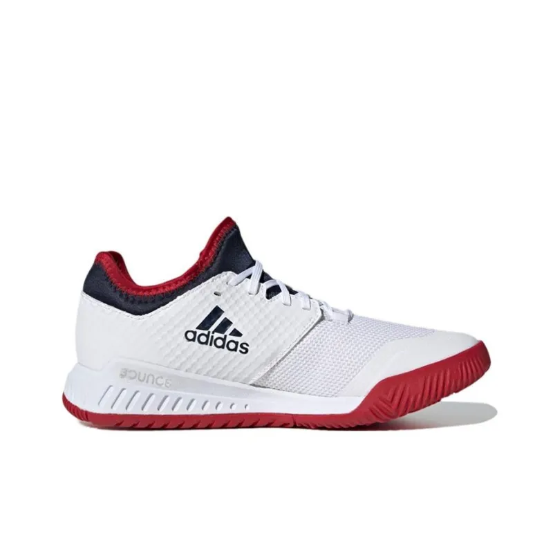 Adidas Court Team Bounce Shoes White/Blue Women's-1