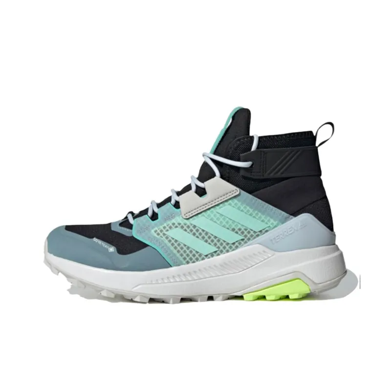 Adidas Terrex Trailmaker Mid Gore-Te Breathable High-Top Hiking Shoes Women's Blue Black-0