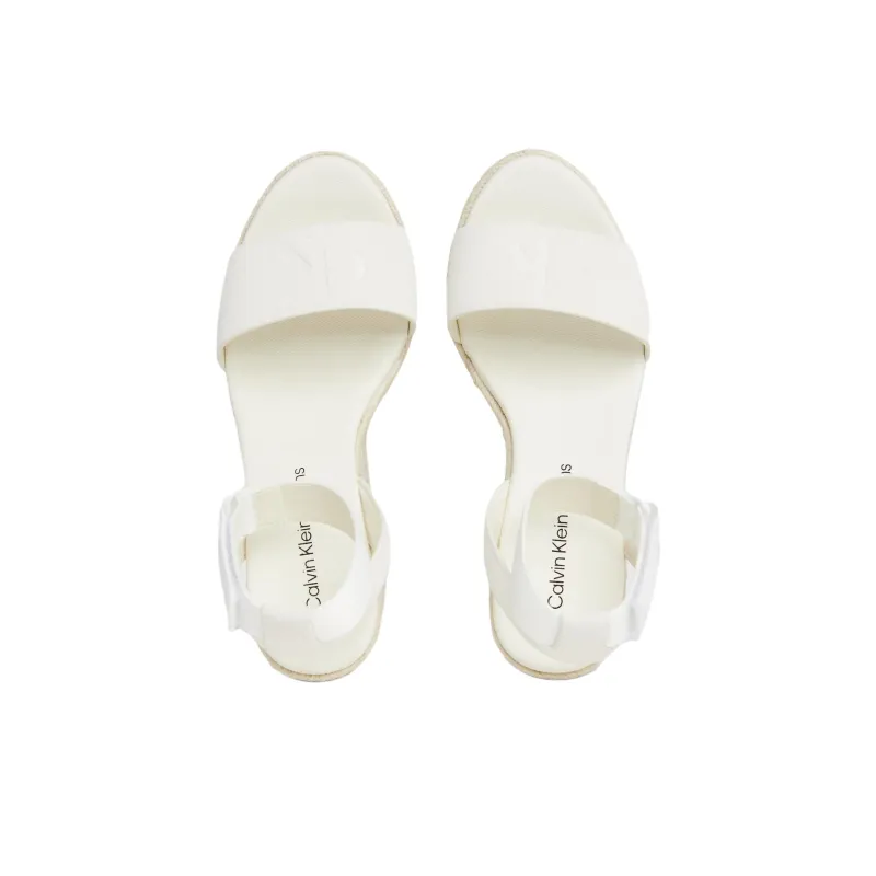 CKJ CALVIN KLEIN JEANS Strap Sandals 12cm Women's Bright White-3
