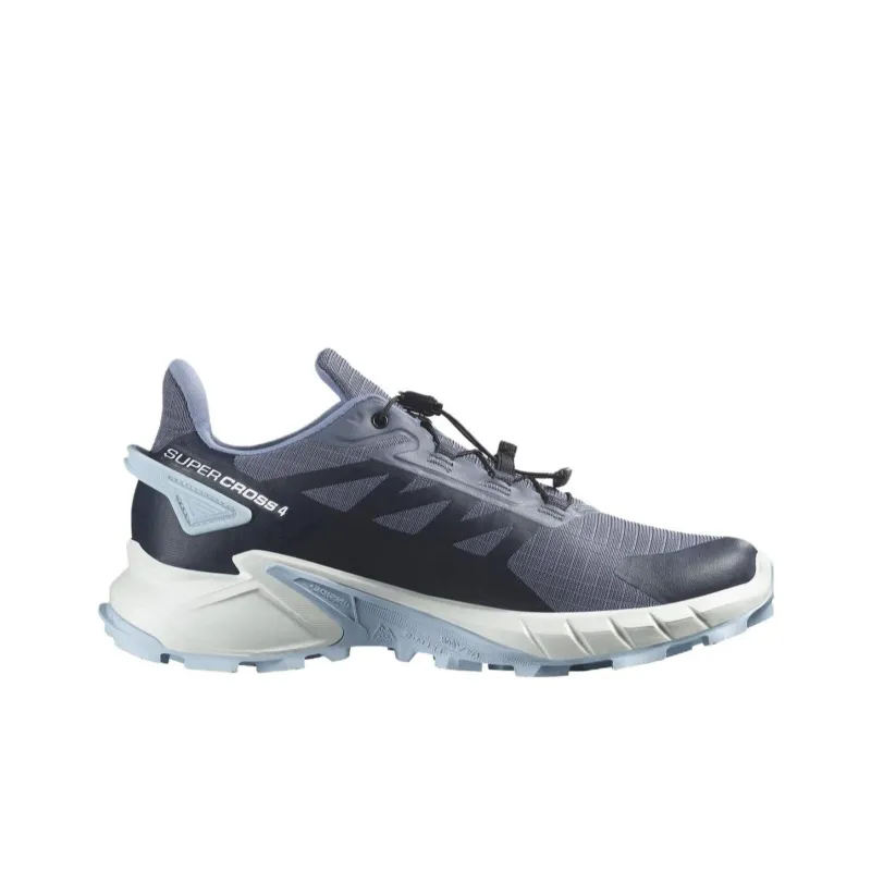 SALOMON Supercross 4 Shock Absorbers With Slip Resistant Features Low Top Running Shoes Women's Dark Blue-1