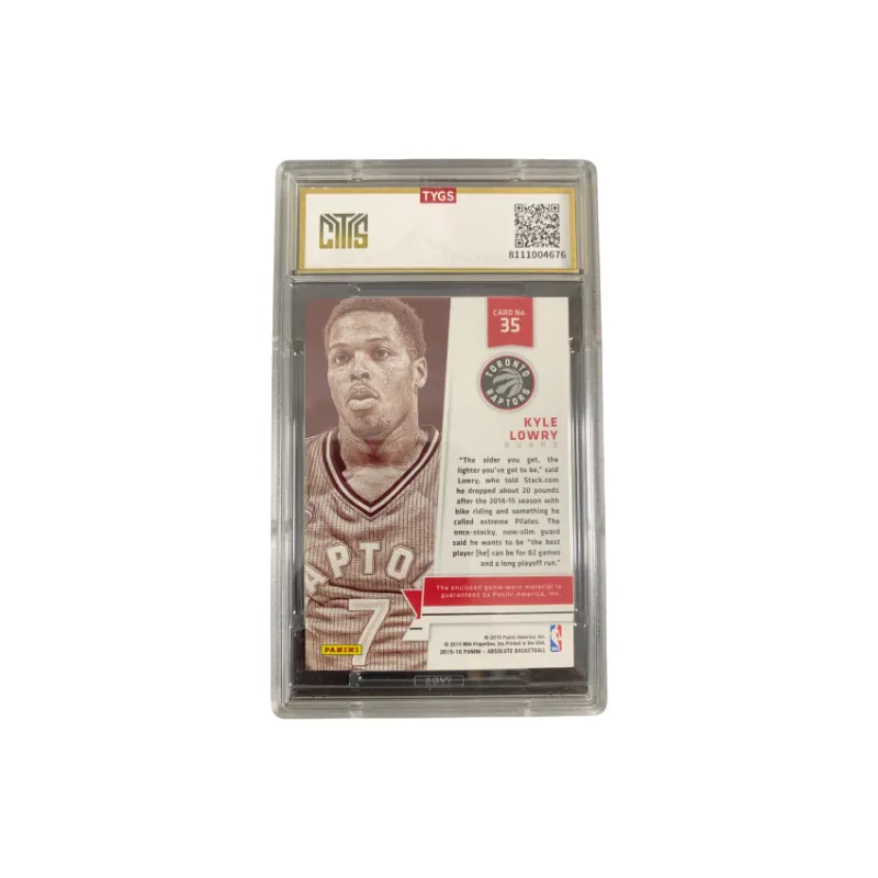 PANINI 2015 Kyle Lowry Raptors, Kyle Lowry Competition Game Used Jersey 8 Point Player Card Pass Graded Cards 1 Pc-1